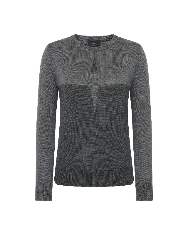 Extra Fine Merino Starlogo Sweater - Grey Polka Dot Checkered Tartan