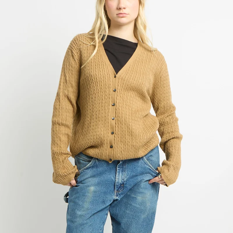 Ralph Lauren Fine Cable Knit Cardigan - UK 16 Cardigan Knitwear Sweater