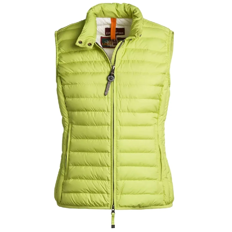 Parajumpers Dodie Lime Green Gilet Jacket Long Sweater Short Sweater Cropped Sweater