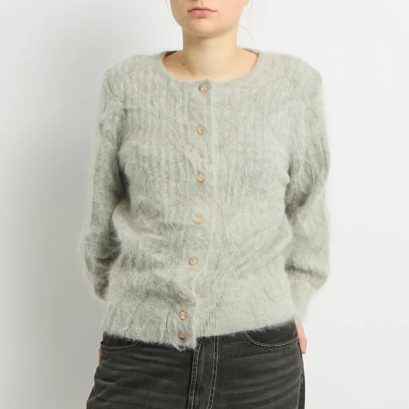 Soft Knitted Cardigan - UK 12 Spandex Rayon Corduroy