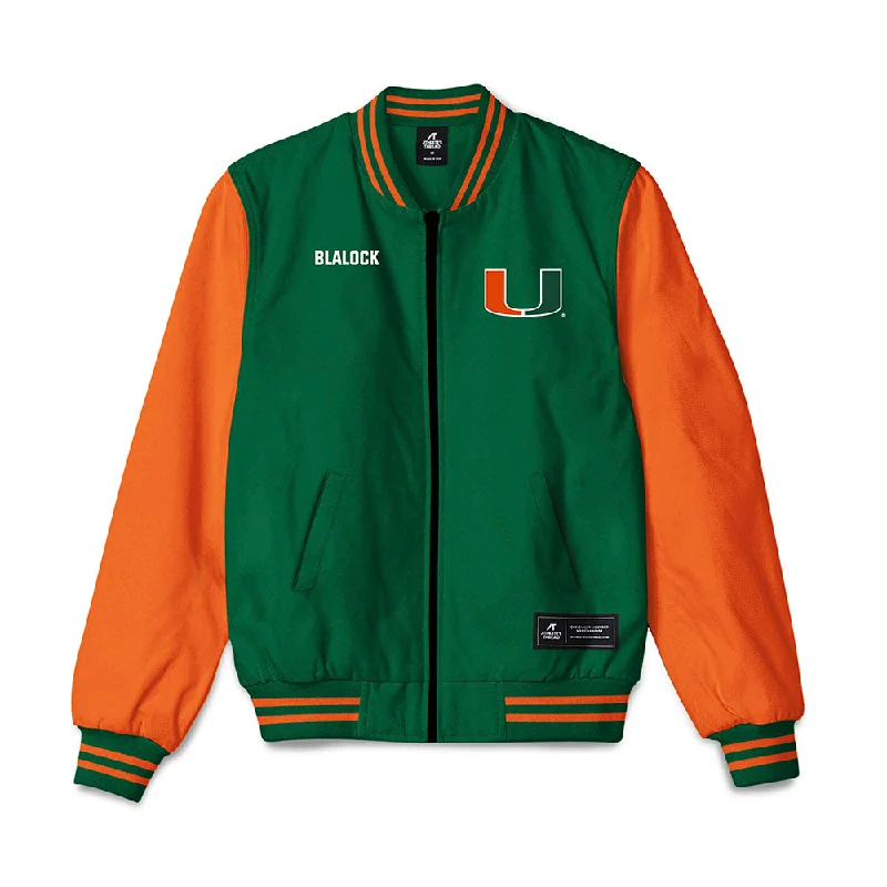 Miami - NCAA Women's Rowing : Anderson Blalock - Bomber Jacket Chenille Jacket Brocade Jacket Lace Jacket