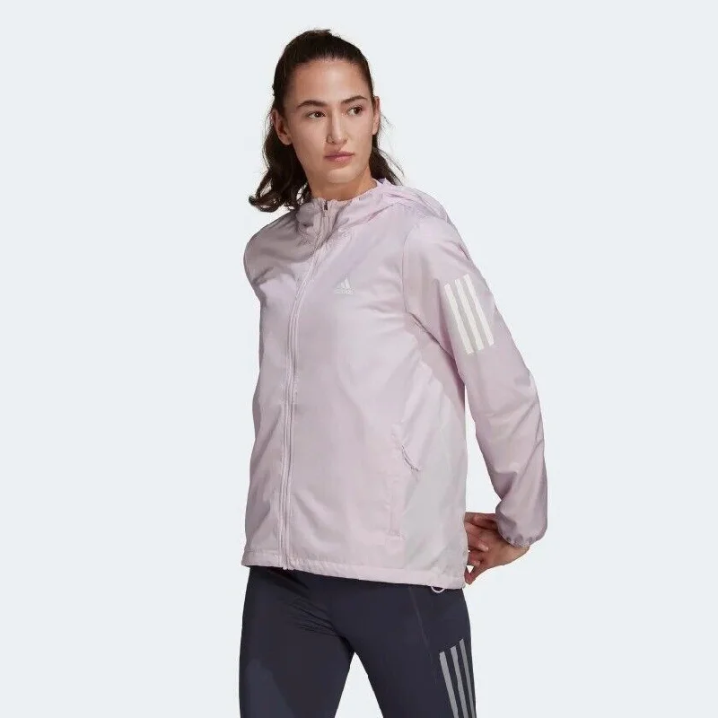 adidas Own The Run Womens Running Jacket Winbreaker Ladies Fitness Coat Mauve Quilted Jacket Puffer Jacket Insulated Jacket