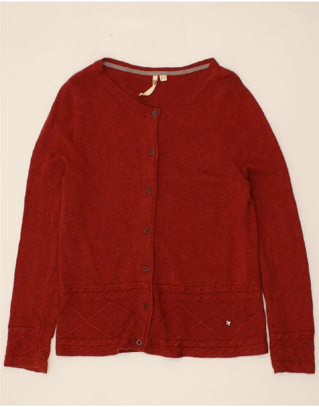 WHITE STUFF Womens Cardigan Sweater UK 14 Medium Red Viscose Toggled Drawstring Belted WHITE STUFF Womens Cardigan Sweater UK 14 Medium Red Viscose Toggled Drawstring Belted
