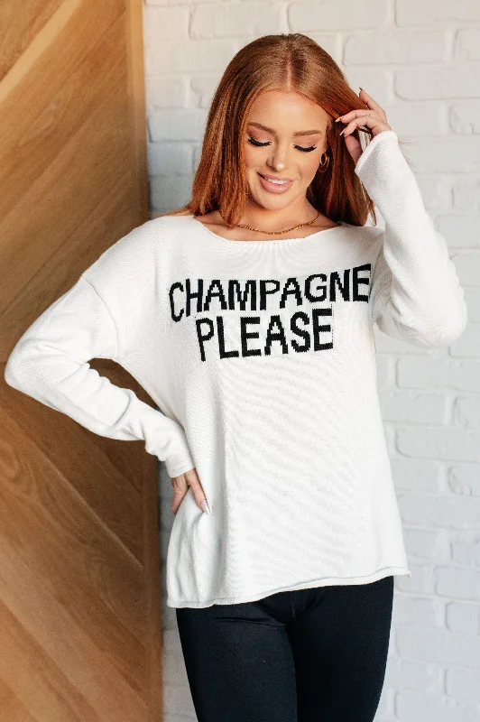 Hazel Blues® |  Champagne Please Lightweight Sweater Wool Sweater Cotton Sweater Cashmere Sweater