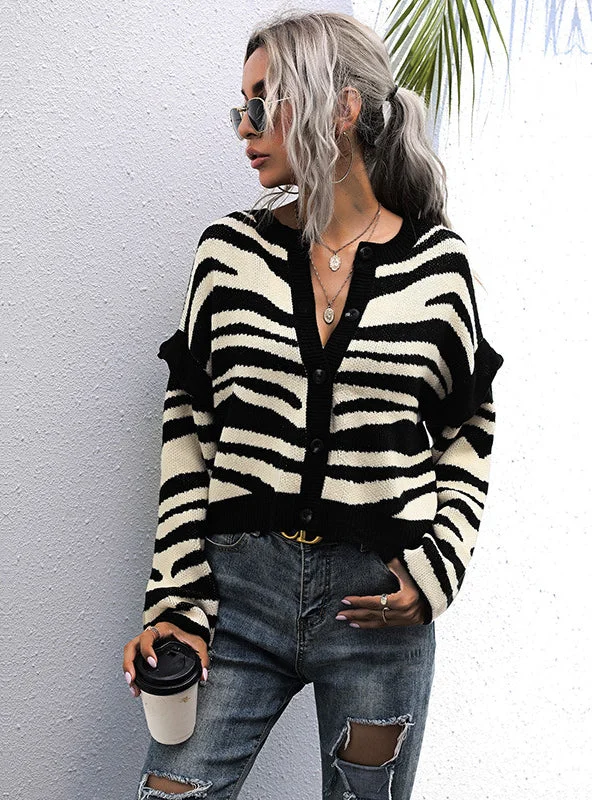 FASHION SHORT CONTRAST STRIPED STITCHING CARDIGAN Open Front Closed Front Wrap Front FASHION SHORT CONTRAST STRIPED STITCHING CARDIGAN Open Front Closed Front Wrap Front