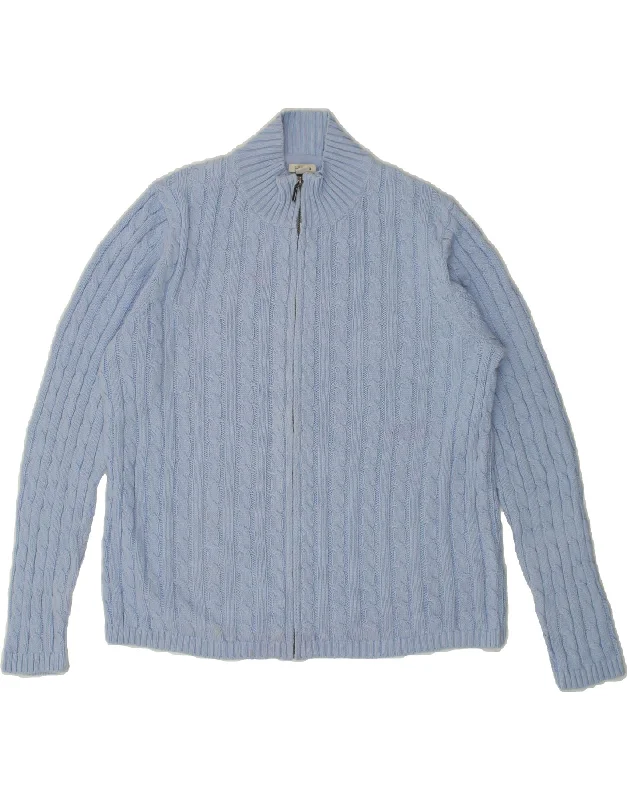L.L.BEAN Womens Cardigan Sweater UK 18 XL Blue Cotton Nylon Fabric Polyester Fabric Spandex Fabric L.L.BEAN Womens Cardigan Sweater UK 18 XL Blue Cotton Nylon Fabric Polyester Fabric Spandex Fabric