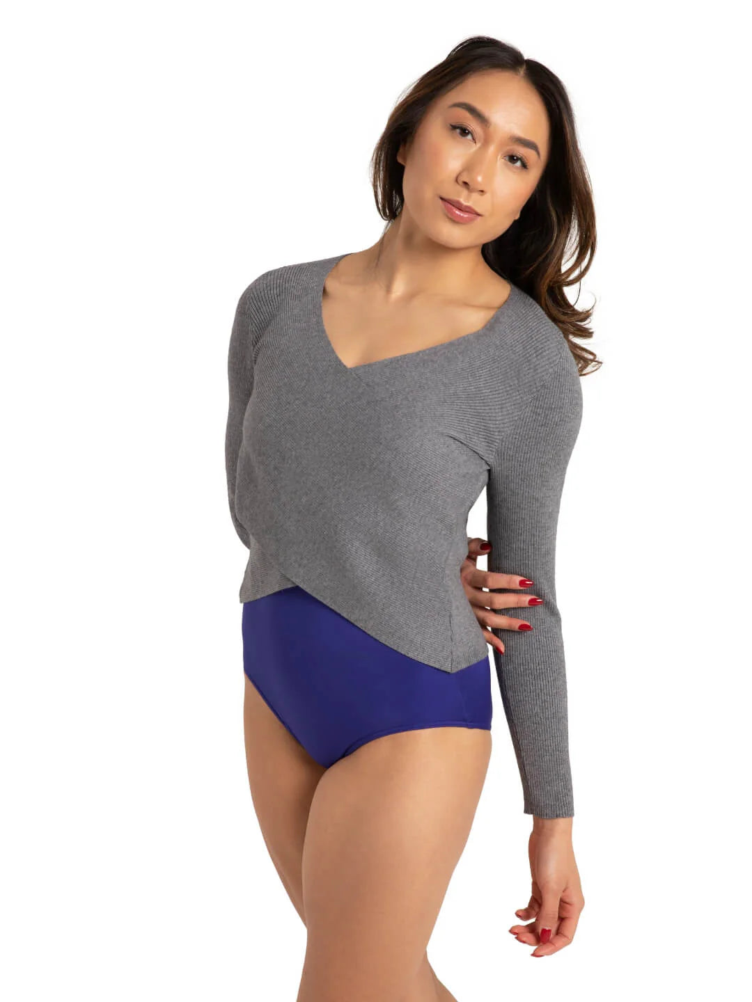 CK10991W Wellness Wrap Sweater Toggled Drawstring Belted