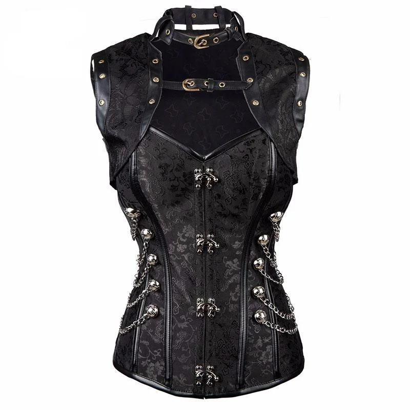 'Brocade of Chains' Corset and Jacket Set Herringbone Jacket Checkered Jacket Solid Jacket