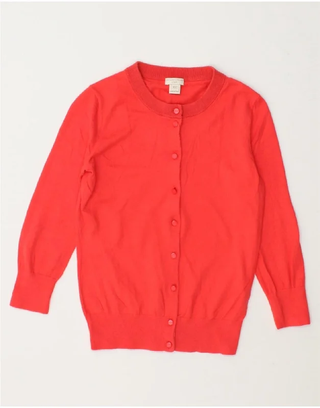 J. CREW Womens Cardigan Sweater UK 2 2XS Red Cotton Mesh Fabric Canvas Fabric Denim Fabric J. CREW Womens Cardigan Sweater UK 2 2XS Red Cotton Mesh Fabric Canvas Fabric Denim Fabric