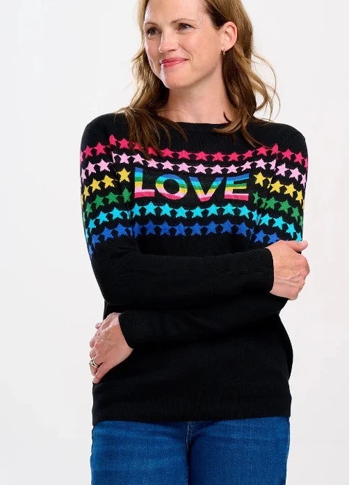 Rita Jumper - Black Rainbow LOVE Elegant Classic Vintage