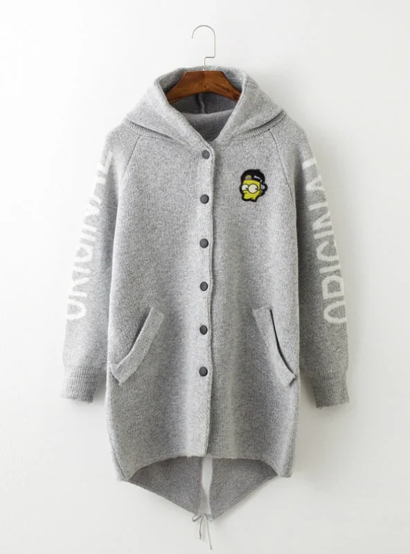 Long Cardigan Sweaters Women Cartoon Hooded Sweater Coat Boxy Cardigan Fitted Cardigan A-Line Long Cardigan Sweaters Women Cartoon Hooded Sweater Coat Boxy Cardigan Fitted Cardigan A-Line