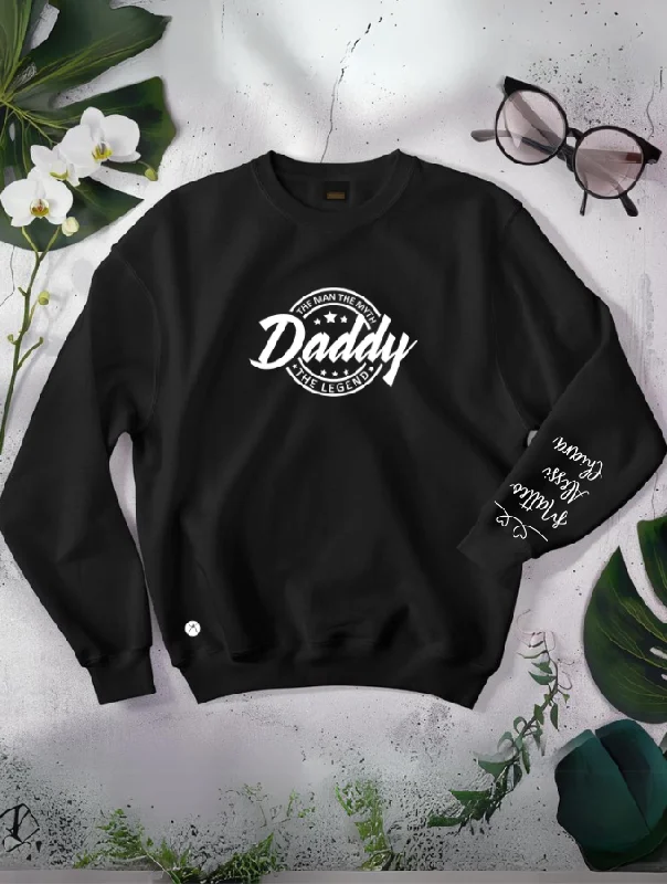 DAD LEGEND SWEATER - BLACK Striped Floral Plaid