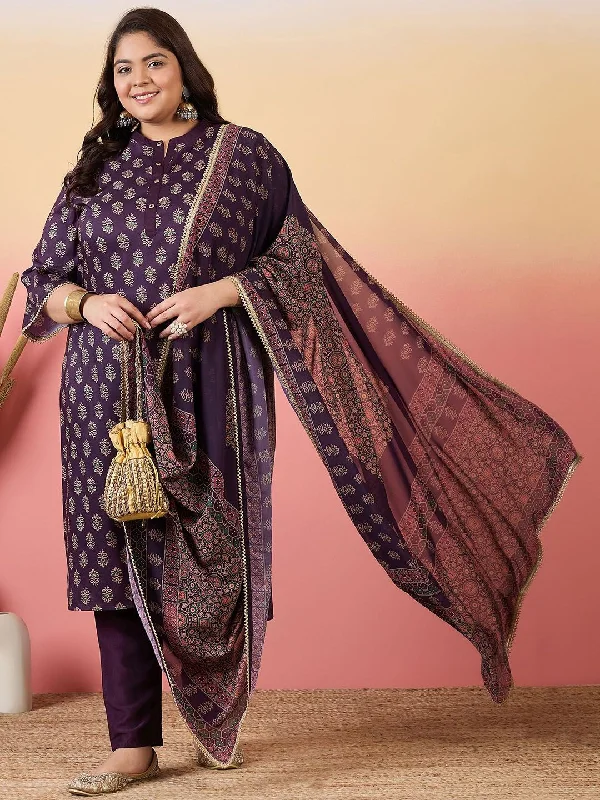 Sztori Women Floral Printed Regular Kurta with Trousers & With Dupatta Trousers Culottes Wide Leg