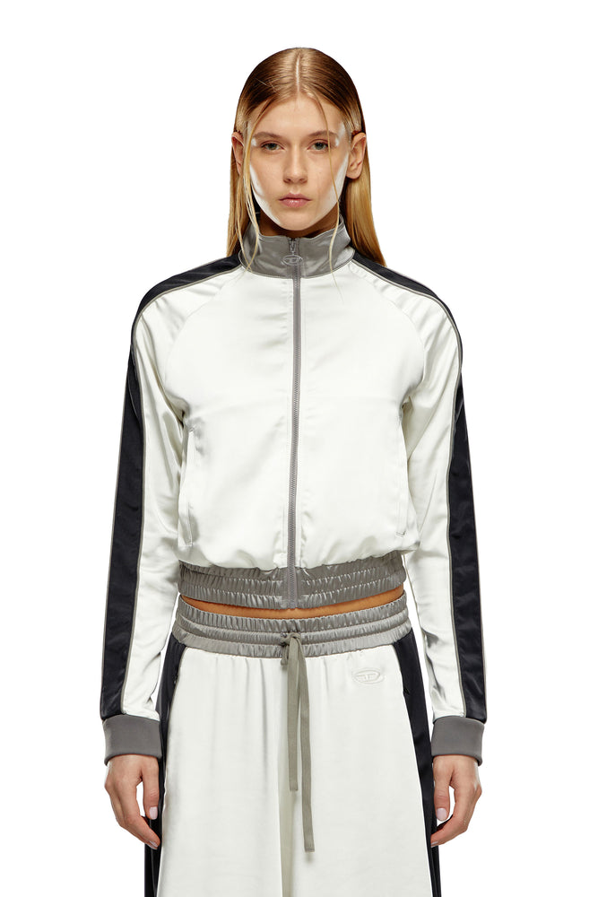 Mixed-material track jacket with side stripes Tailored Jacket Straight Jacket A-Line Jacket