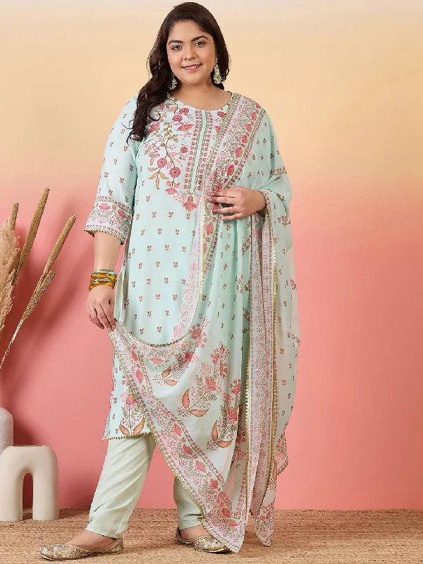 Sztori Women Floral Printed Regular Kurta with Trousers & With Dupatta Trousers chic elegant