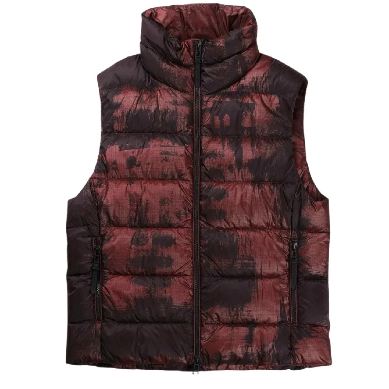 Belstaff Abstract Laurel Lava Red Gilet Down Jacket One-Shoulder Jacket Off-the-Shoulder Jacket Asymmetrical Jacket Belstaff Abstract Laurel Lava Red Gilet Down Jacket One-Shoulder Jacket Off-the-Shoulder Jacket Asymmetrical Jacket