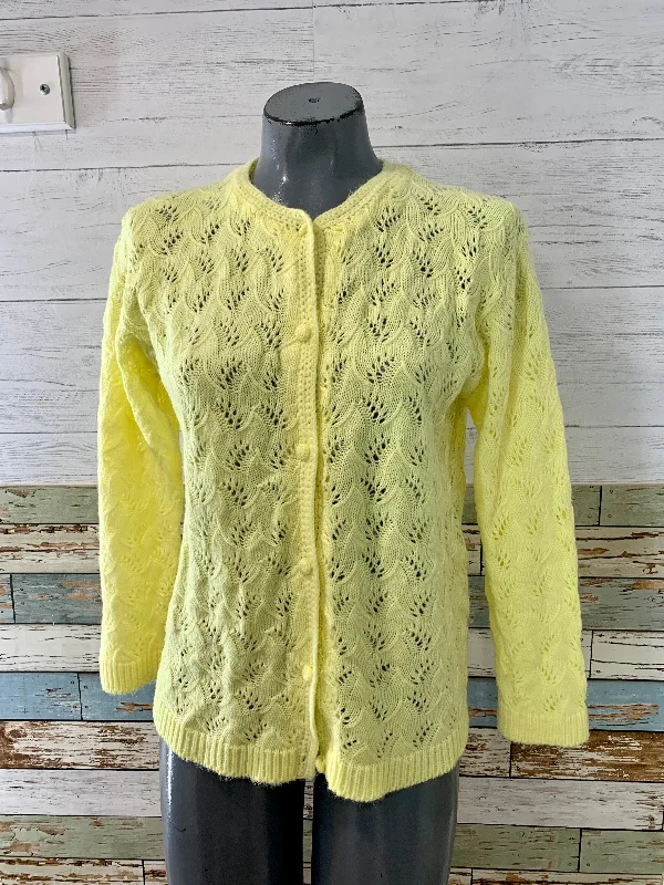 70’s Bright Yellow Knit Cardigan Sweater Cardigan Knitwear Sweater