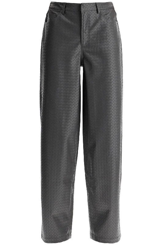 wide woven patterned trousers with a 1131931205 GRAY PINSTRIPE Trousers Corduroy Warm