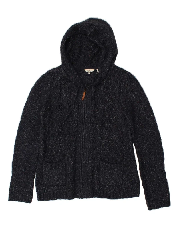 FAT FACE Womens Hooded Cardigan Sweater UK 14 Large Navy Blue Flecked Bright Pastel Dark FAT FACE Womens Hooded Cardigan Sweater UK 14 Large Navy Blue Flecked Bright Pastel Dark