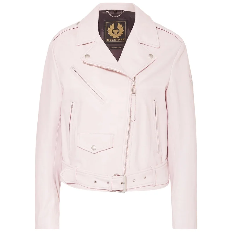Belstaff Renegade Chalk Pink Leather Jacket Hooded Jacket Caped Jacket Shawl Collar Jacket Belstaff Renegade Chalk Pink Leather Jacket Hooded Jacket Caped Jacket Shawl Collar Jacket
