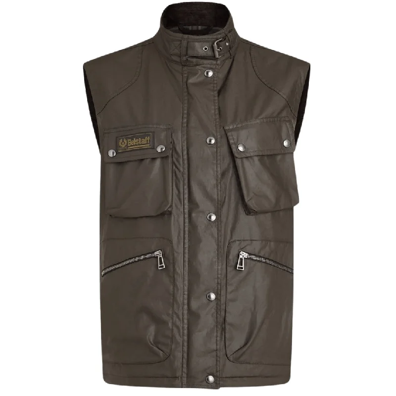 Belstaff Waxed Edition Dark Green Gilet Jacket Elasticated Jacket Padded Jacket Insulated Jacket Belstaff Waxed Edition Dark Green Gilet Jacket Elasticated Jacket Padded Jacket Insulated Jacket