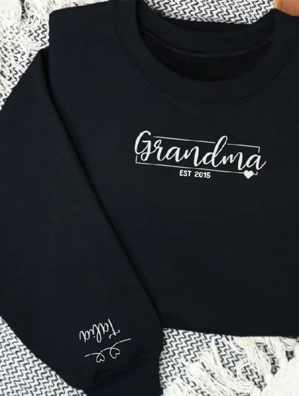 GRANDMA SWEATER - BLACK Sequined Glittery Shiny