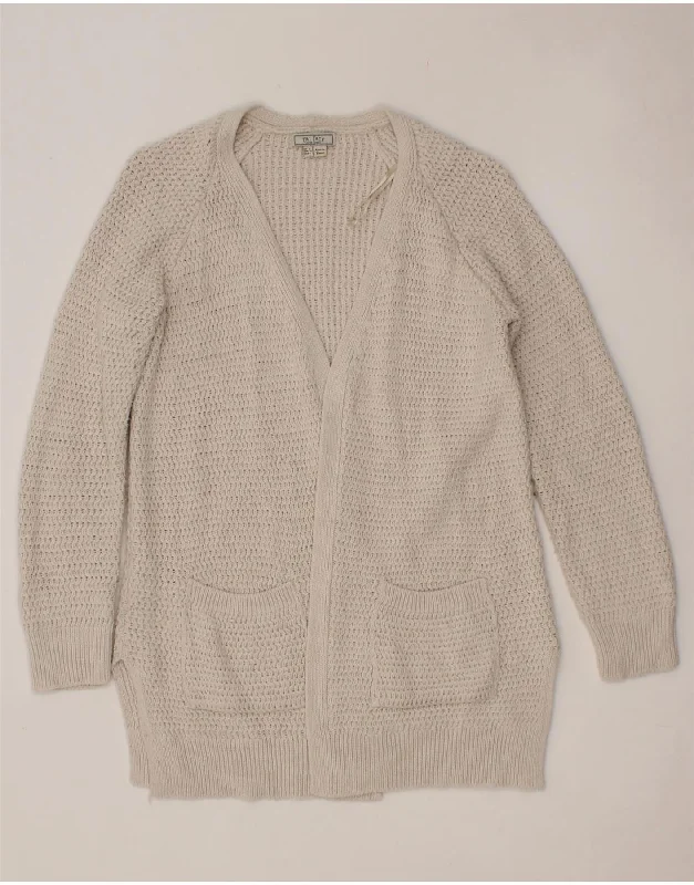 FAT FACE Womens Longline Open Cardigan Sweater UK 6 XS Off White Acrylic Spandex Blend Rayon Blend Denim Blend FAT FACE Womens Longline Open Cardigan Sweater UK 6 XS Off White Acrylic Spandex Blend Rayon Blend Denim Blend