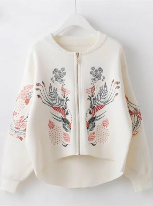 Sweater Cardigans Embroidery Zipper Sweater Poncho Plaid Cardigan Polka Dot Checkered Sweater Cardigans Embroidery Zipper Sweater Poncho Plaid Cardigan Polka Dot Checkered