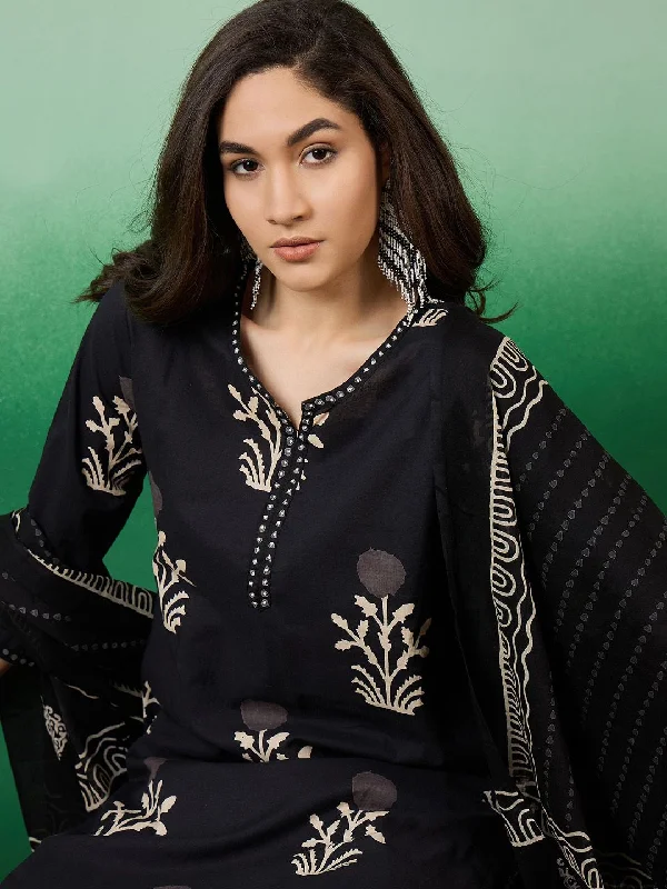 Sangria Notch Neck Printed Pure Cotton Kurta With Trousers & Dupatta Trousers Corduroy Warm Sangria Notch Neck Printed Pure Cotton Kurta With Trousers & Dupatta Trousers Corduroy Warm