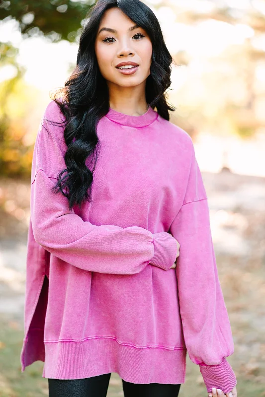 The Slouchy Magenta Purple Pullover Slouchy Comfort Pullover