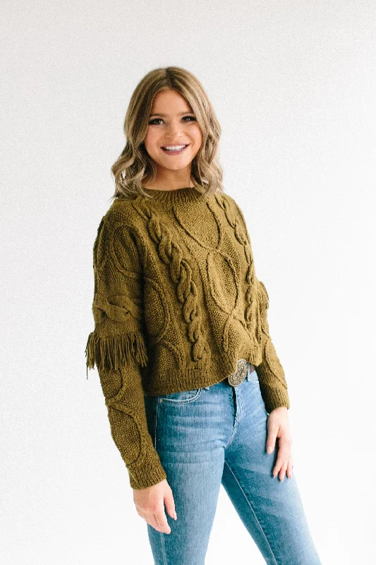 Mutuyi Fringe Pullover, Organic Merino Chenille Soft Sweater