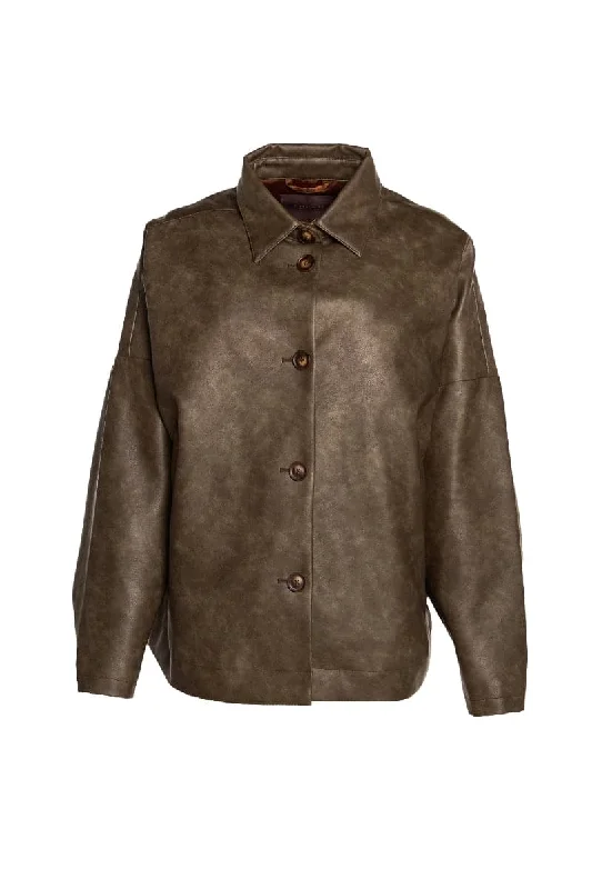 RYDER VINTAGE BROWN FAUX LEATHER JACKET V-Neck Jacket Boat Neck Jacket Square Neck Jacket RYDER VINTAGE BROWN FAUX LEATHER JACKET V-Neck Jacket Boat Neck Jacket Square Neck Jacket