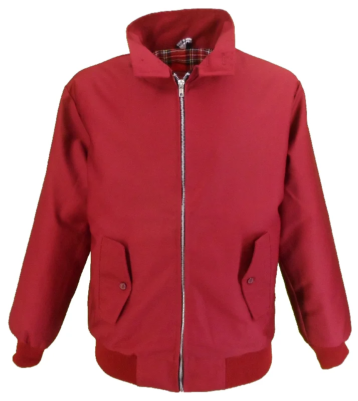 Mazeys Ladies Classic Burgundy Harrington Jackets Anorak Shell Jacket Lightweight Jacket Mazeys Ladies Classic Burgundy Harrington Jackets Anorak Shell Jacket Lightweight Jacket