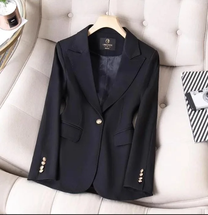 Women's long-sleeved blazer jacket M B-55430 Ribbed Jacket Pleated Jacket Ruffled Jacket