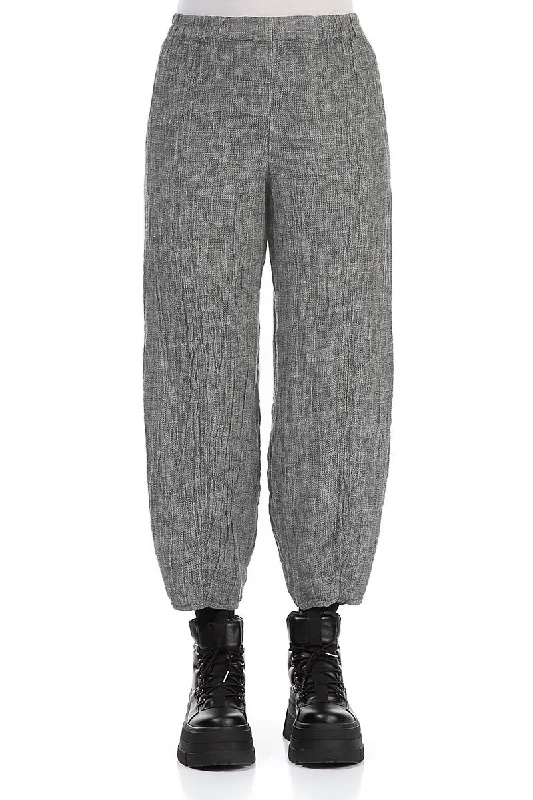 Taper Grey Mélange Linen Trousers Trousers Essential Wardrobe