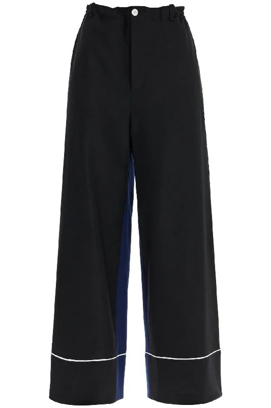 elegant black virgin wool trousers PAMA0335QUTW839 BLACK Trousers Culottes Wide Leg