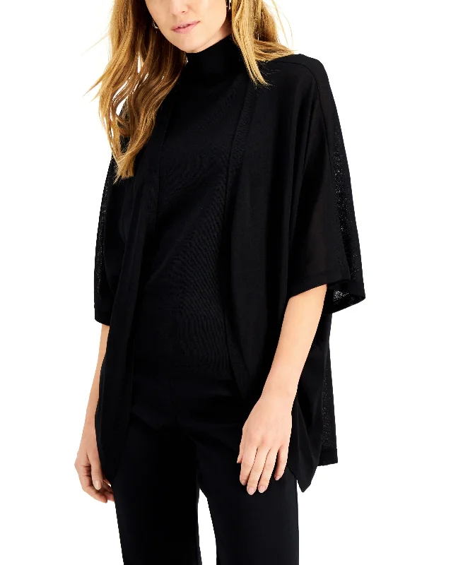 Alfani Open Front Cape Cardigan Fitted Loose Oversized