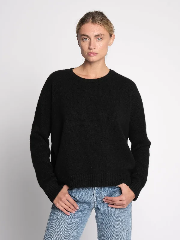 THE TRAPEZE SWEATER | Black Chenille Fabric Brocade Fabric Lace Fabric