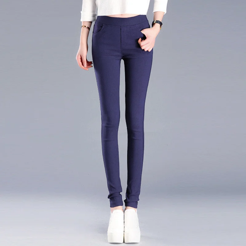 Colored Stretch Fashion Female Candy Colored Pencil Women's Pants Elastic Cotton Pants OL Slim Trousers Size S-3XL Trousers Occasion Special Colored Stretch Fashion Female Candy Colored Pencil Women's Pants Elastic Cotton Pants OL Slim Trousers Size S-3XL Trousers Occasion Special