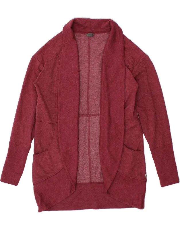 EDDIE BAUER Womens Oversized Longline Cardigan Sweater UK 10 Small Maroon Stretchy Elastic Breathable EDDIE BAUER Womens Oversized Longline Cardigan Sweater UK 10 Small Maroon Stretchy Elastic Breathable