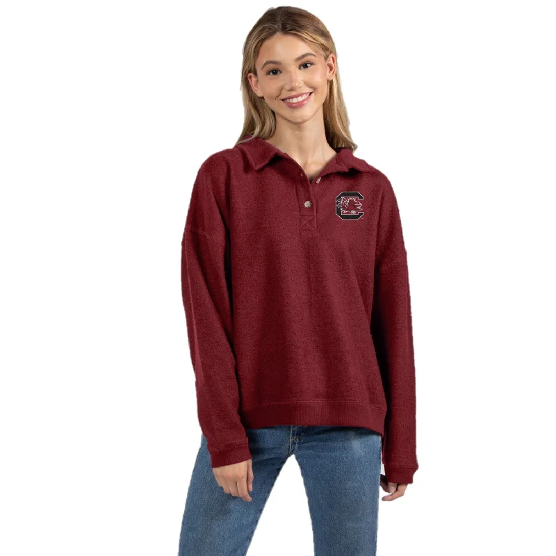 GARNET SOUTH CAROLINA HENLEY PULLOVER Tight Sleeve Top