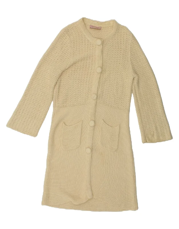 PHASE EIGHT Womens Longline Cardigan Sweater UK 14 Medium Beige Cotton Fabric Linen Fabric Terry Fabric PHASE EIGHT Womens Longline Cardigan Sweater UK 14 Medium Beige Cotton Fabric Linen Fabric Terry Fabric