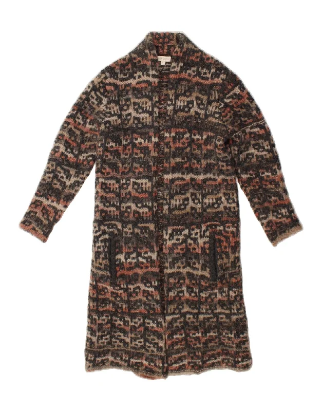 MONSOON Womens Longline Open Cardigan Sweater UK 10 Small Grey Striped Lace Blend Ribbed Blend Corduroy Blend MONSOON Womens Longline Open Cardigan Sweater UK 10 Small Grey Striped Lace Blend Ribbed Blend Corduroy Blend