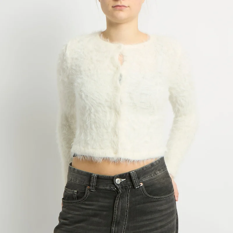 Soft Knitted Cardigan - UK 8 Stretchy Elastic Breathable