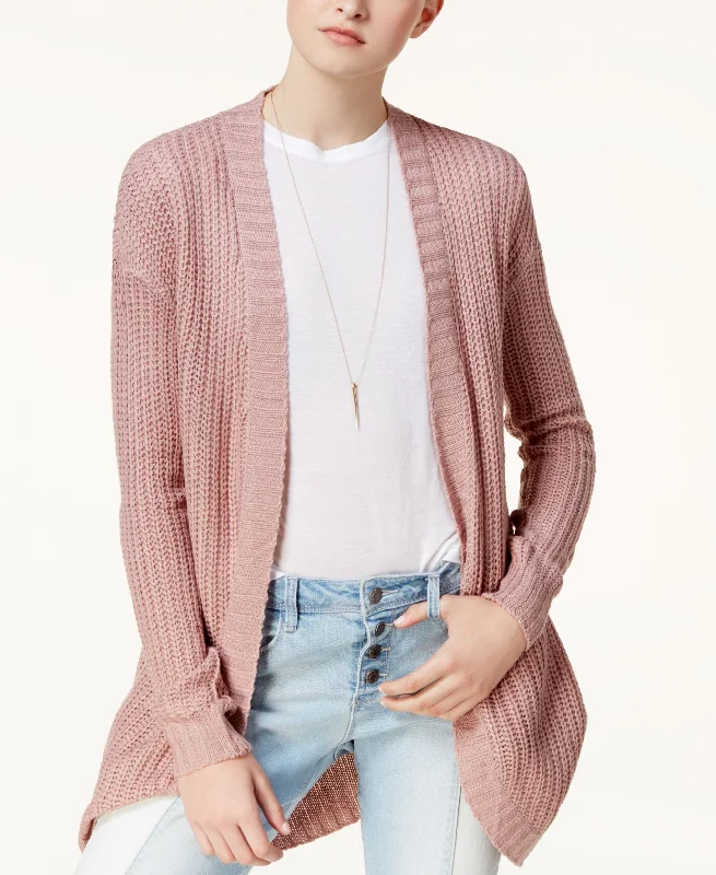 Juniors' Open-Front Cardigan Button Cardigan Zip Cardigan Pullover Cardigan