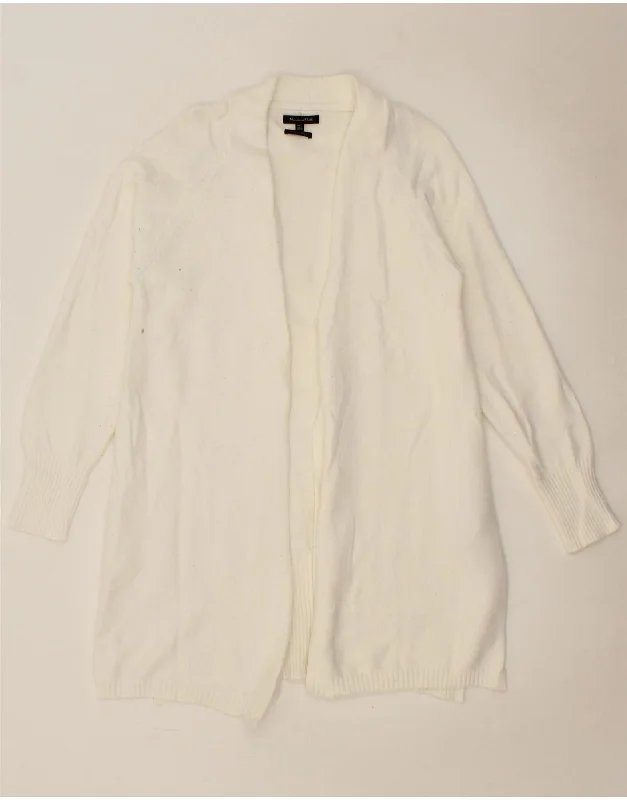 MASSIMO DUTTI Womens Open Cardigan Sweater UK 14 Large White Viscose Layered Multi-layer Single Layer MASSIMO DUTTI Womens Open Cardigan Sweater UK 14 Large White Viscose Layered Multi-layer Single Layer