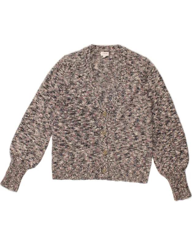J. CREW Womens Cardigan Sweater UK 10 Small Multicoloured Flecked Cotton Houndstooth Herringbone Solid J. CREW Womens Cardigan Sweater UK 10 Small Multicoloured Flecked Cotton Houndstooth Herringbone Solid
