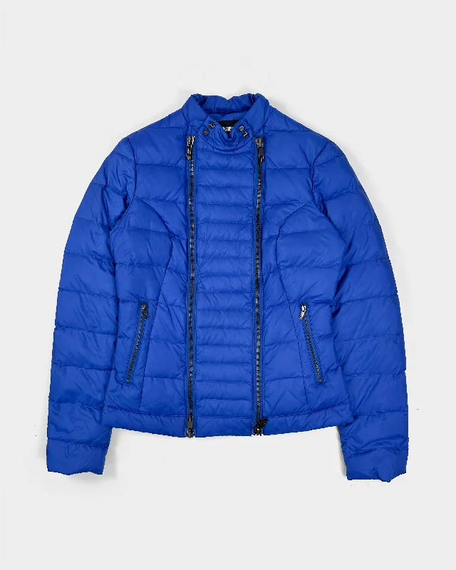 Dirk Bikkembergs Padded Blue Puffer Jacket 2000's Corduroy Jacket Velvet Jacket Brocade Jacket