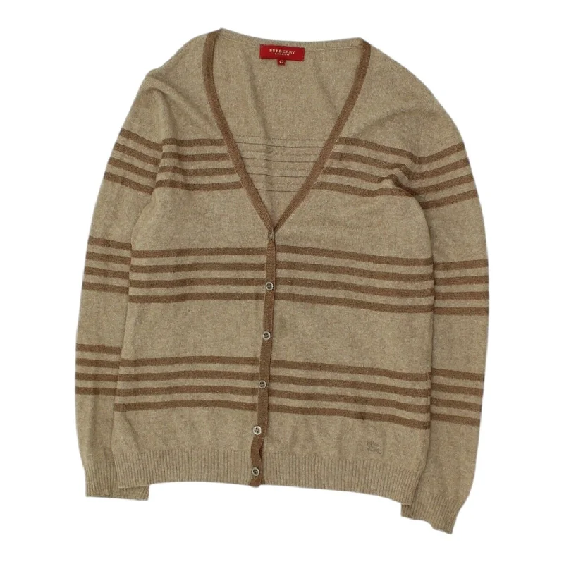 Burberry London Womens Brown Cardigan | Vintage High End Designer Sweater VTG Plaid Cardigan Polka Dot Checkered Burberry London Womens Brown Cardigan | Vintage High End Designer Sweater VTG Plaid Cardigan Polka Dot Checkered