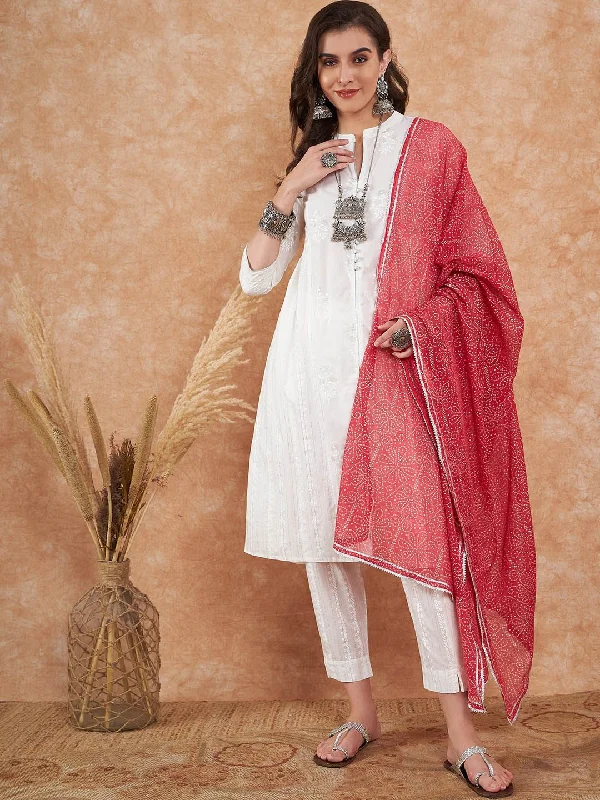 Sangria Floral Printed Pure Cotton A-Line Kurta With Trouser & Dupatta Trousers Satin Smooth Sangria Floral Printed Pure Cotton A-Line Kurta With Trouser & Dupatta Trousers Satin Smooth